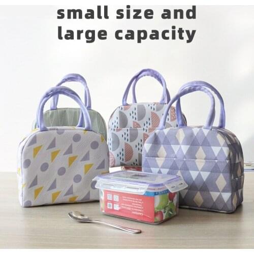Fashion Printed Thermal Lunch Bag For Kids Food Insulated Bag Oxford Waterproof Lunch Bag Portable Food Organizer For Camping