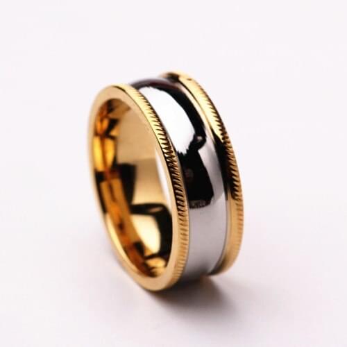 MOREDEAR 8mm Stainless Steel Ring Wedding Engagement Rings Cool For Men and Women