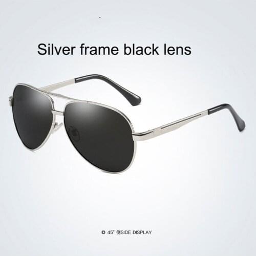 2021 driving sunglasses polarized sunglasses mens square metal frame lens uv400 eye protection sunglasses