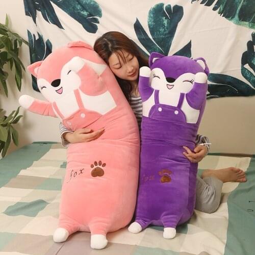 Stuffed Plush Cat Toys Pillow Kawaii Sleeping Long Pillow Cute Rabbit Doll Plush Toy Children Birthday Christmas Present