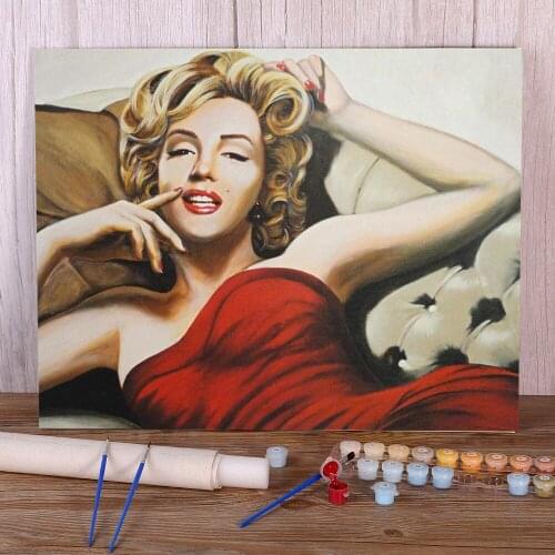 Marilyn Monroe Painting By Numbers Kit Oil Paints 40*50 Picture By Numbers Photo Decoration For Adults Art