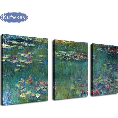 3 piece set Water Lilies scenery Diamond Painting Cross Stitch 5D DIY Full Diamond Embroidery Mosaic Decor Pictures Rhinestone