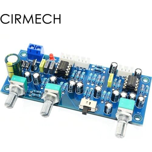 CIRMECH 2.1 channel subwoofer preamp board Low Pass Filter Pre-AMP Amplifier Board NE5532 low pass filter bass preamplifier