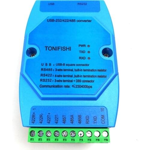 Industrial grade USB-RS485 USB-RS422 USB-RS232 isolated conversion module bidirectional conversion USB turn multiple 232/422/485