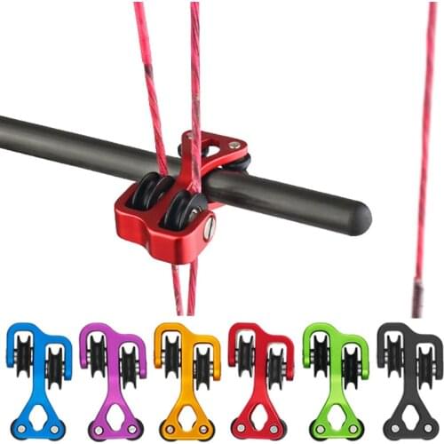 Archery Compound Bow Cable Slide 10mm 3/8" Bar Bow String Splitter Roller Glide Replacement Bowstring Separator Arrow Pulley