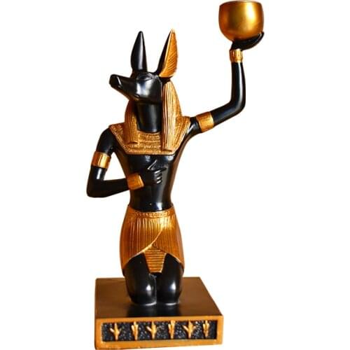 Anubis Dog God Room Decoration Living Room Desktop Vintage Home Decor Resin Egypt Figurines Gift Office Ornaments Promotion
