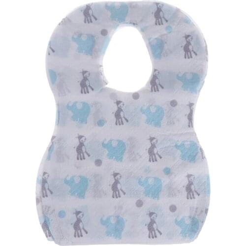 20pcs/lot Sterile Disposable Bibs Children Baby waterproof Eat Bibs With Pocket F3ME