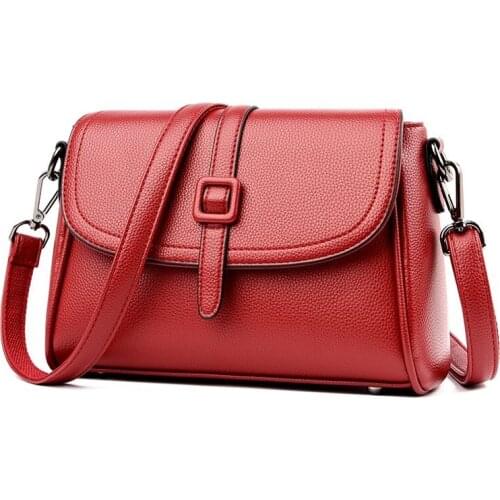 Cross Body Bags for Women Leather Messenger Bags 2021 Famous Brand Flap Bag for Girls Sac Solid Leather Shoulder Bag Female Sac