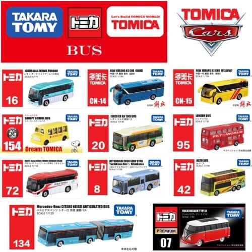 Takara Tomy Tomica Bus Series Tram London School Bus Kids Toys Gift Long-Distance Passenger Coach Model Kit
