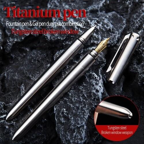 Titanium alloy tactical pen EDC tool broken window to carry multifunctional gadget pen
