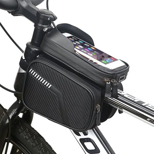 Bike Phone Front Frame Bag Waterproof Bicycle Phone Holder Mount Bag Cycling Accessories for Phone Below 7.2"