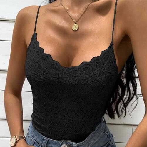 Women Lace Vest Crop Tops Sexy Ladies Sleeveless Bralette Bra Lingerie V-neck Unpadded Club Underwear Cropped Camisole Tank Tops