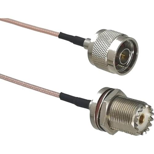RG316 Cable N Male Plug to UHF SO239 Female Jack Bulkhead Pigtail Jumper RF Coaxial 4inch~10M