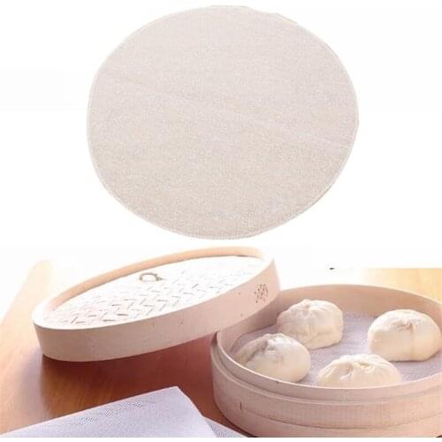 5PCS Round Steamer Cloth For Stuffed Buns Steamed Bread Cotton Steamer Mat Practical Steaming Cloth Steamer Kitchen Accessories