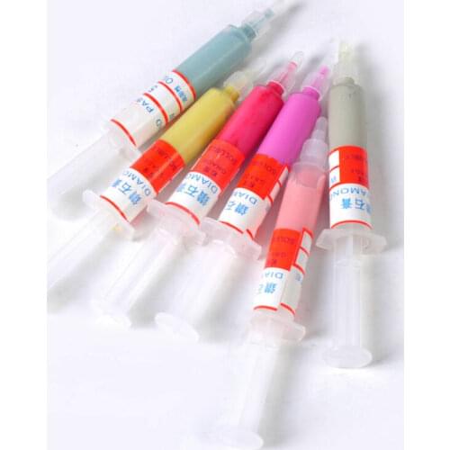 6x 5g Diamond Polishing Lapping Syringes Metal Grind Paste Compound 0.5-5 Micron