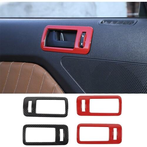 ABS Interior Door Handle Cover Decorative Trim Fit For Ford Mustang 2004-2014 Car Accessories