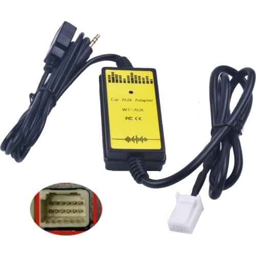 Car CD Adapter MP3 Audio Interface AUX USB Adapter SD 2x6P Connect CD Changer for Toyota Sequoia Sienna Tacoma Yaris for Lexus