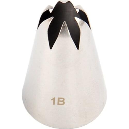 Free Shipping Stainless Steel Large Closed Star Icing Tips Cake Decorating Piping Tips#1B