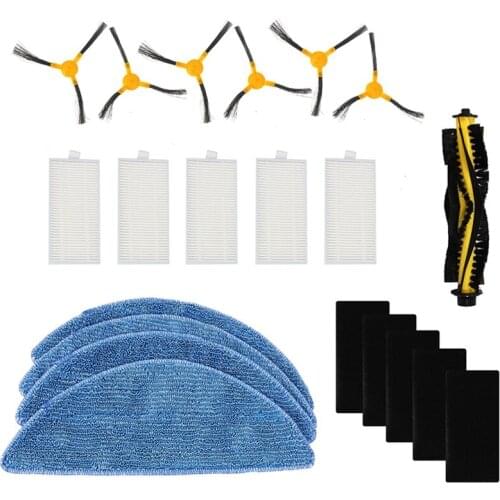 Side Brush Hepa Filter Mop Cloths Roller Brush for Neatsvor X500 Robot Vacuum Cleaner Accessories Roller Brush for Neatsvor X500