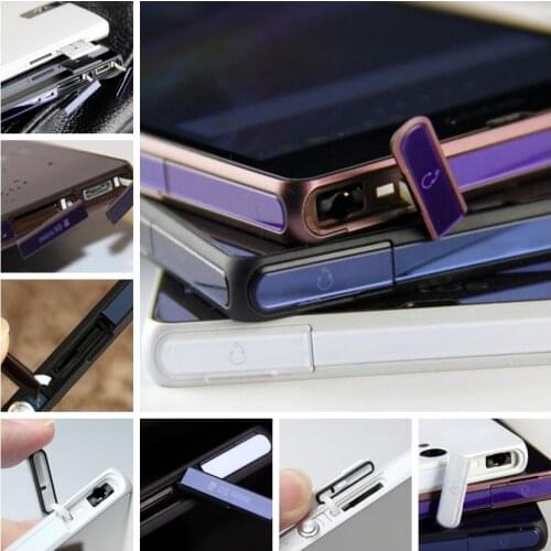 Micro SD + Earpone Jack Port +SIM Card Port Slot + USB Cover For Sony Xperia Z L36h C6602 C6603 waterproof Dust plug Replacement