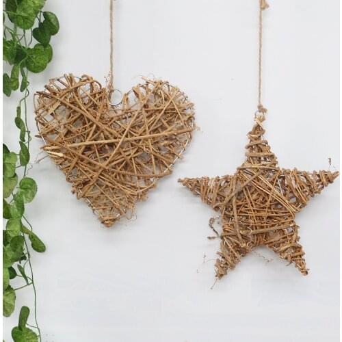 European Pastoral Creative Rattan Wall Decoration Christmas Small Pendant Home Soft Wall Decoration