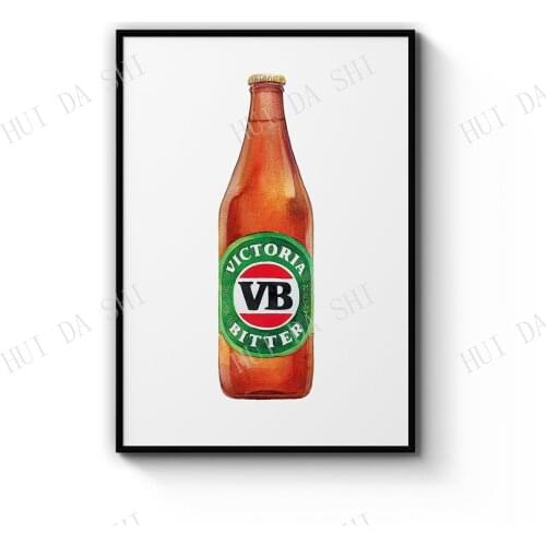 Victoria Bitter Longneck Man Cave Beer Wall Art Print Poster Framed or Canvas Artwork