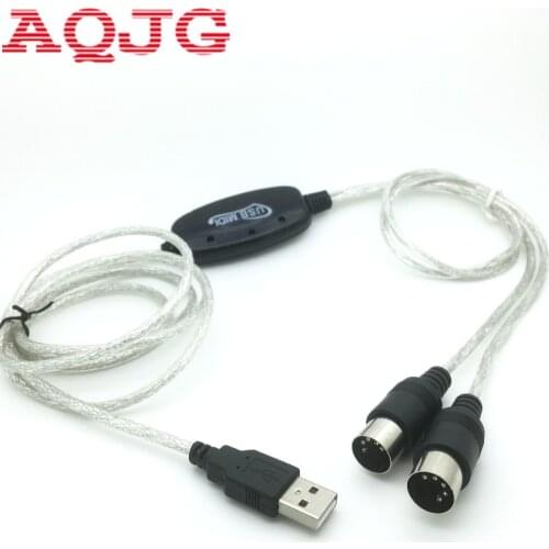 USB to MIDI Cable PC TO Music Keyboard Adapter USB TO Keyboard PC MIDI Interface Adapter Cable Audio Adaptor MIDI cable 2M AQJG