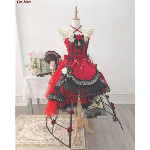 Hot Game Touhou Project Flandre Scarlet Cosplay Costume Fashion Red Formal Dress Activity Party Role Play Clothing Custom-Make