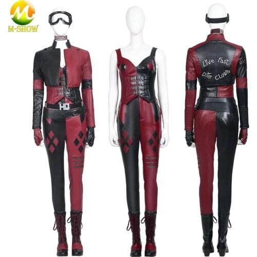 Movie Cosplay Suicide Season 2 Harley Costume Joker Girl Outfit Full Set Halloween Fancy Suit for Adult Women Any Size