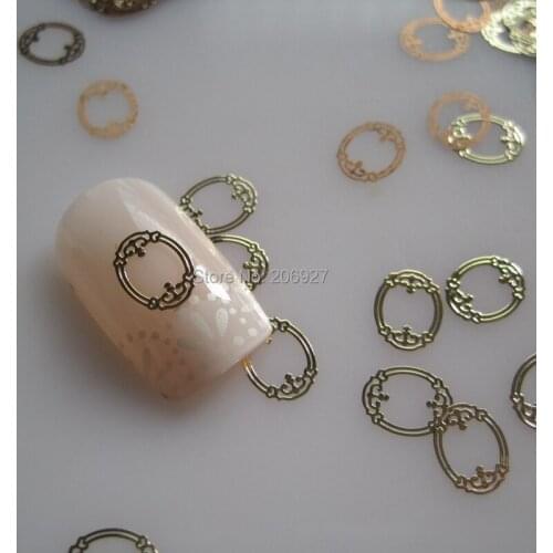 MS320-2 100pcs Sea Series Gold Cute Deco Metal Sticker Nail Art Metal Sticker Nail Art Decoration Non-adhesive Sticker