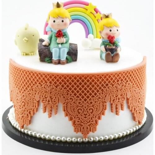New Crown Hollow Lace Cake Mould Silicone Fondant cake Lace Mold Cake Surrounding Decoration Mould