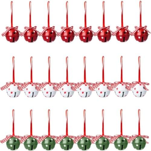 Painted Xmas Gift Set Pendants Handmade Decor Christmas Bell Ornaments Bells Iron Can Be Shaken Childrens Gifts Red Decorations