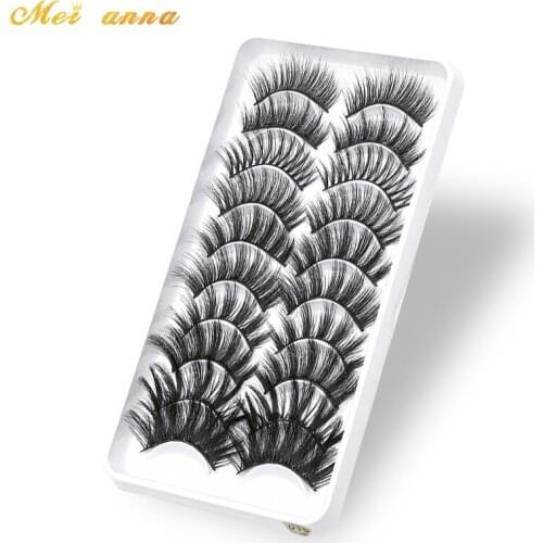 5/10 Pairs 3D Faux Mink Lashes Fluffy Wispy Volume Natural long False Eyelashes Eye Lashes Reusable Eyelashs Female Makeup