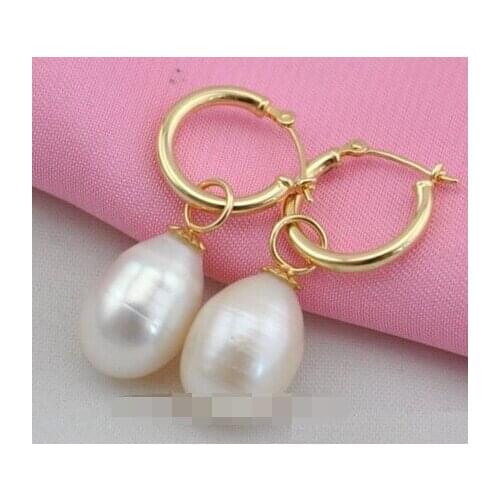 Grade latest word Love real wholesale 10-11mm South Sea White Pearl EarringsCZ Luxury Ms. girl