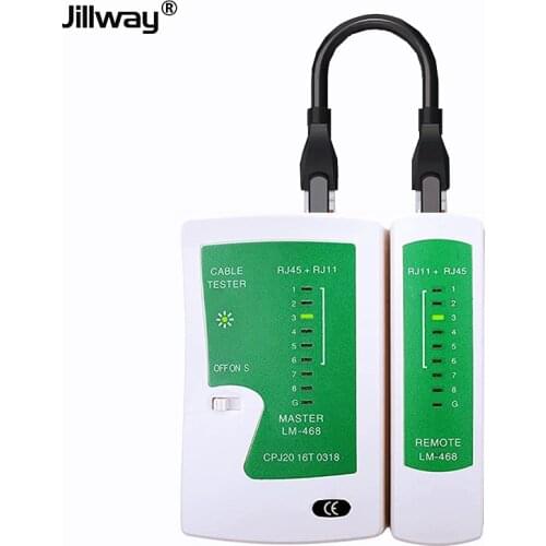 Jillway Network Cable Tester for LAN RJ45 RJ11 RJ12 CAT5 CAT6 CAT7 UTP Wire Test Networking Telephone Line Detector Tracker Tool