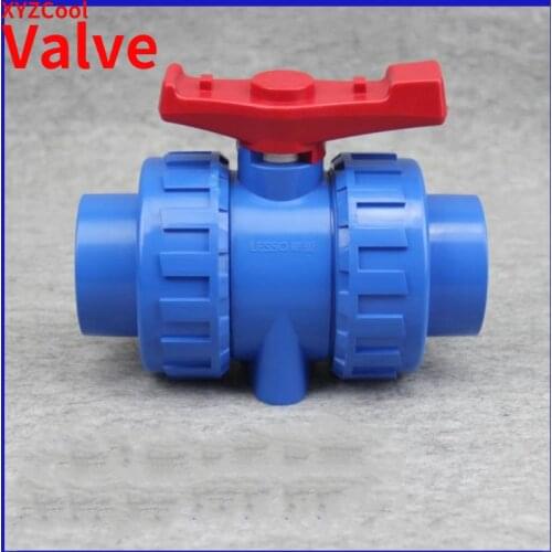 Blue PVC Ball Valve Union Valve PVC Water Pipe Connector Plumbing Hose Fittings Slip Shut Valve inner diameter 20mm--63mm 1 Pcs