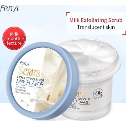 FENYI Milk Body Scrub Hy.0drating Exfoliating Scrub Lotion Deep Cleansing Exfoliating Moisturizing Scrub Remove Dead Skin