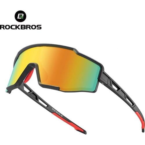 ROCKBROS Cycling Mens Glasses Photochromic Polarized Full Lens One Piece Frame Women Sunglasses Cycling Glasses Goggles Eyewear