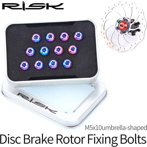 Bike Disc Bolt M5*10mm T25 Torx Screw Disc Brake Fixing Screw Available In Four Colors TC4 Titanium Material Mountain Bike Bolt