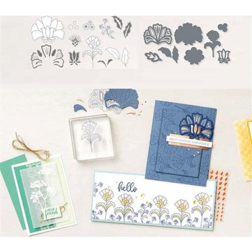 Flowers Stencil Metal Cutting Dies And Stamps For Scrapbooking DIY Decorative Paper Card Craft Embossing Handmade Knife Mold