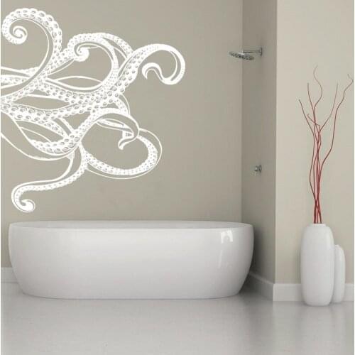 Kraken Octopus Tentacle Vinyl Wall Sticker Nordic Mythology Crusu Nautical Bathroom Marine Animal Home Restroom Decoration Decal