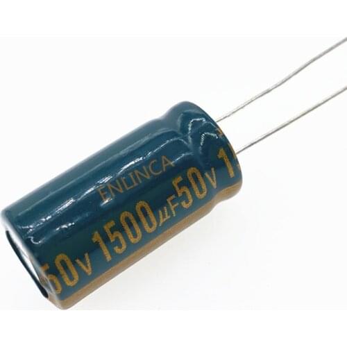 2pcs 50V 1500UF 13*25MM High Frequency Low Impedance Aluminum Electrolytic Capacitor 1500uf 50V 20