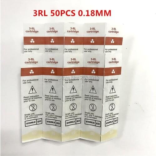 0.18MM 3R tattoo Needles Permanent Makeup Eyebrow and Lip needles 50PCS Cartridge Eyebrow Lips Tattoo gun needles