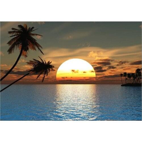 1 Panel Free Shipping Beach coconut tree Modern Home Wall Decor Canvas Picture Art HD Print Painting On Canvas Artworks Framed