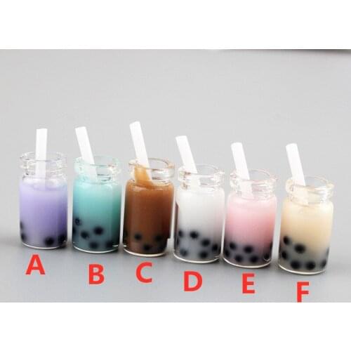 New 3D Milk Drink Water Bottle Resin Cabochons Ornament Accessories Embellishments Scrapbooking Clay Charm Material 10pcs