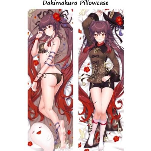 2 WAY Genshin Impact Dakimakura Character Pillowcase Hugging Body Pillow Sexy Hutao Anime Game Pillows Otaku Pilow Cover 150X50
