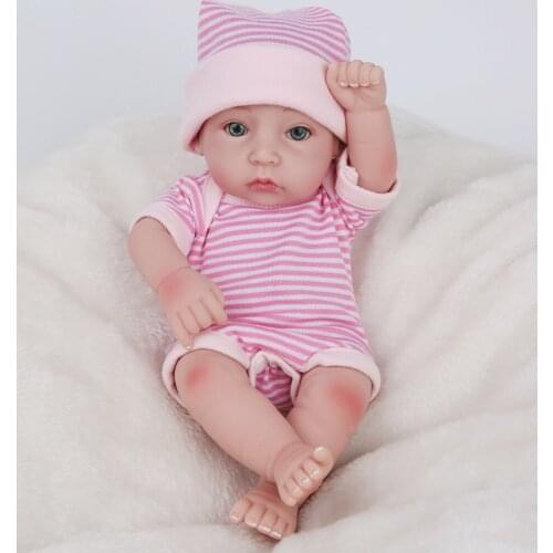 28cm vinyl silicone Handmade baby doll girls Playmate Creative toy bebe reborn dolls children birthday gift for kids surprise BJ