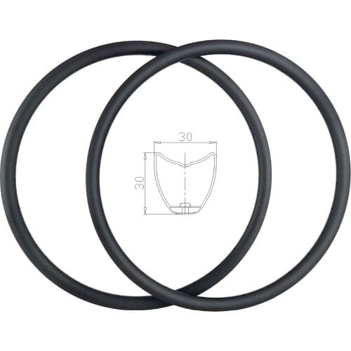 29er MTB XC 30mm tubular carbon rims 30mm deep UD 3K 12K matte glossy 24 28 32 Holes 29inch cross country mountain bike wheels