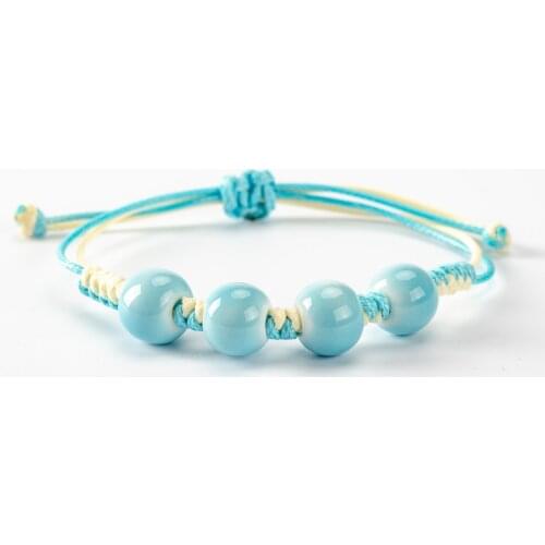 4 10mm Ceramic Beads Bracelet bracelets & bangles Boho Boho DIY Ceramics bracelets wholesale drop shipping #HY524