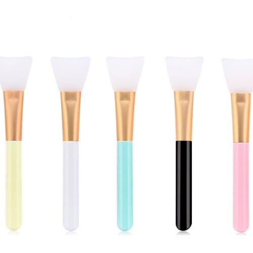 5 Colors 1Pc Professional Facial Mask Stirring Soft Silicone Makeup Brush pincel